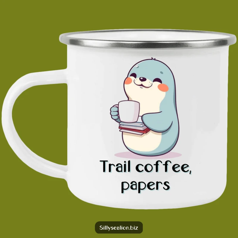 Funny Sea Lion Adventure Mug: Balance Coffee and Nature with Humor