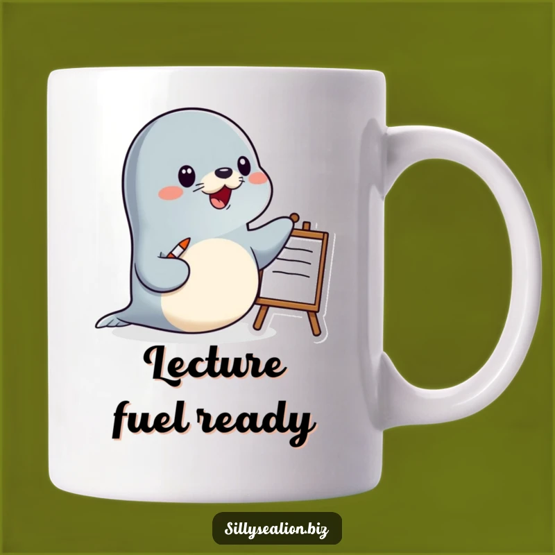 Funny Presenting Sea Lion Mug: Hilarious Gift for Speakers and Educators