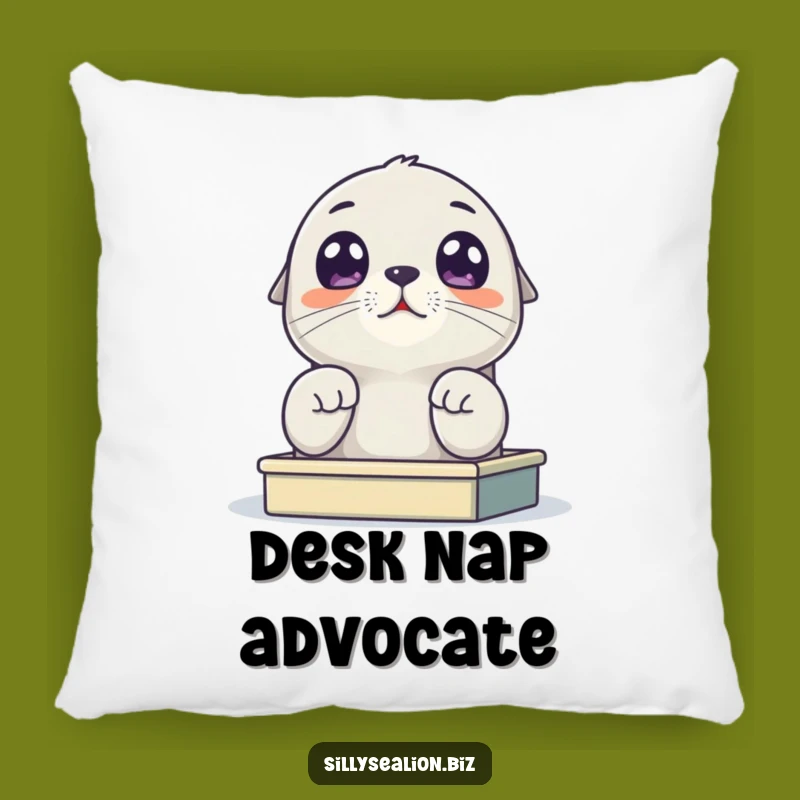 Soft Funny Sea Lion Pup Desk Pillow - Cozy Comfort with a Hilarious Twist