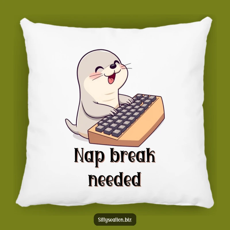 Funny Typing Sea Lion Pillow: Cozy Comfort for Keyboard Aficionados