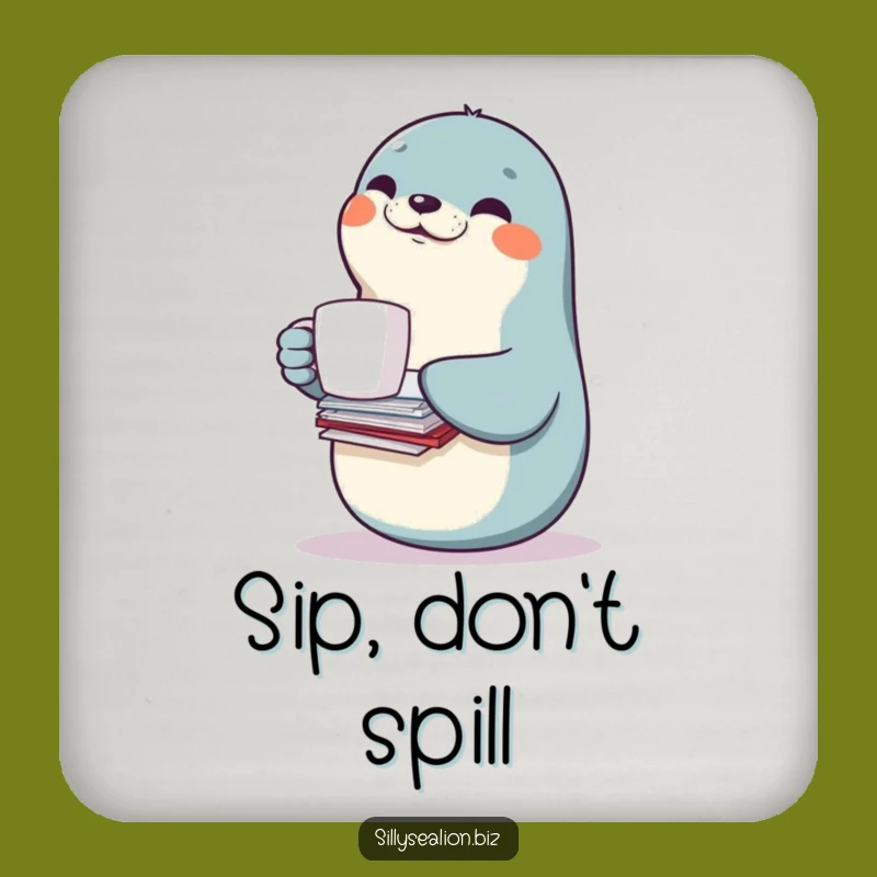 Funny Sea Lion Desk Coasters: Protect Surfaces with Humorous Balance