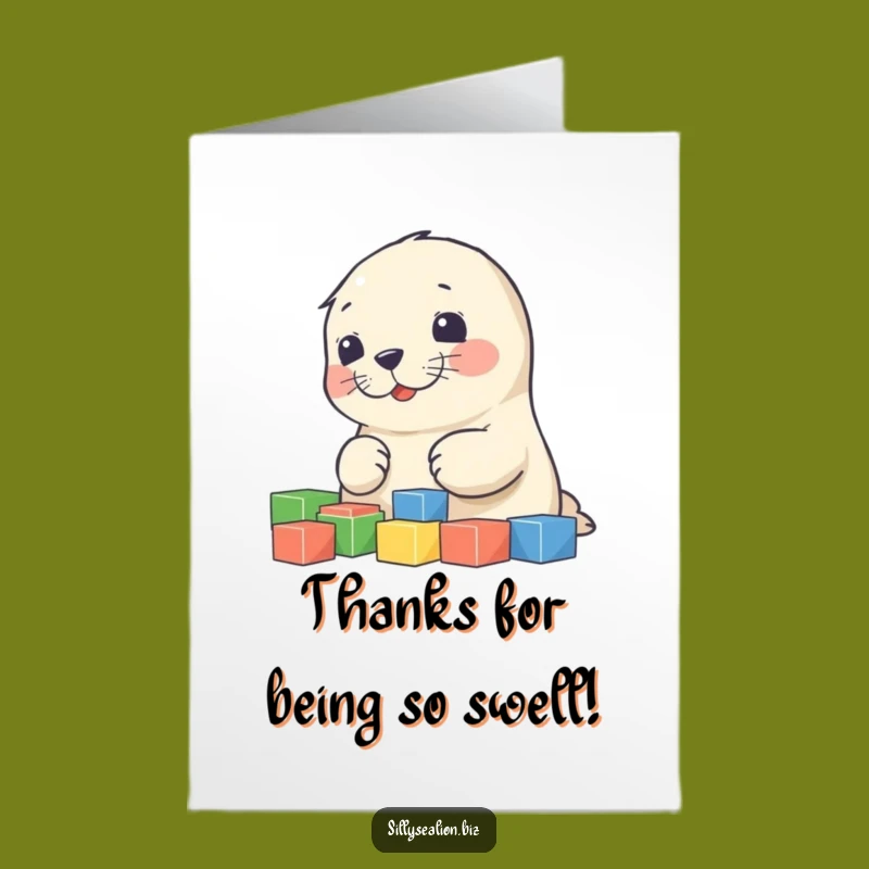 Free Printable Thank You Card: Sea Lion Pup Sorting Blocks - Downloadable Appreciation!