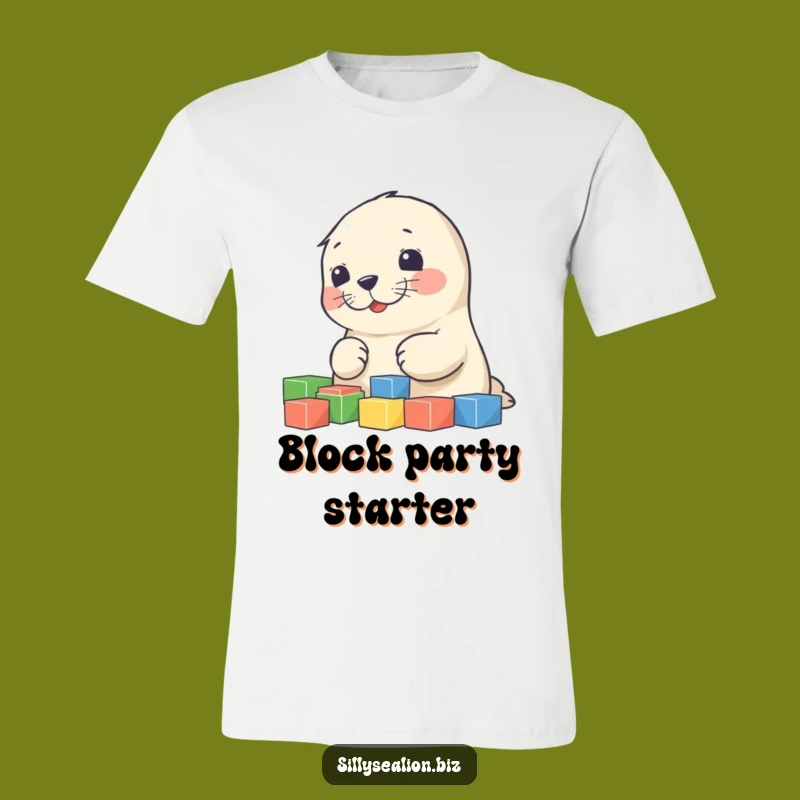 Funny Sea Lion Pup Sorting Blocks T-Shirt - Comical and Cute Apparel for All